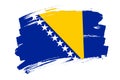 Flag of the Bosnia and Herzegovina. Europe.